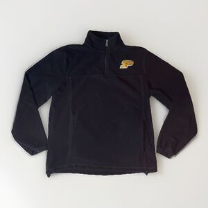 PERDUE BOILERMERMAKERS Shirt Unisex Long Sleeve 1/4 Zip Black Size Small